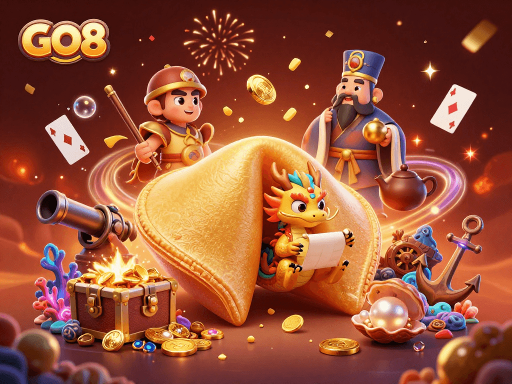 Engage with GO8's thrilling casino adventures featuring vibrant characters and dazzling visuals.