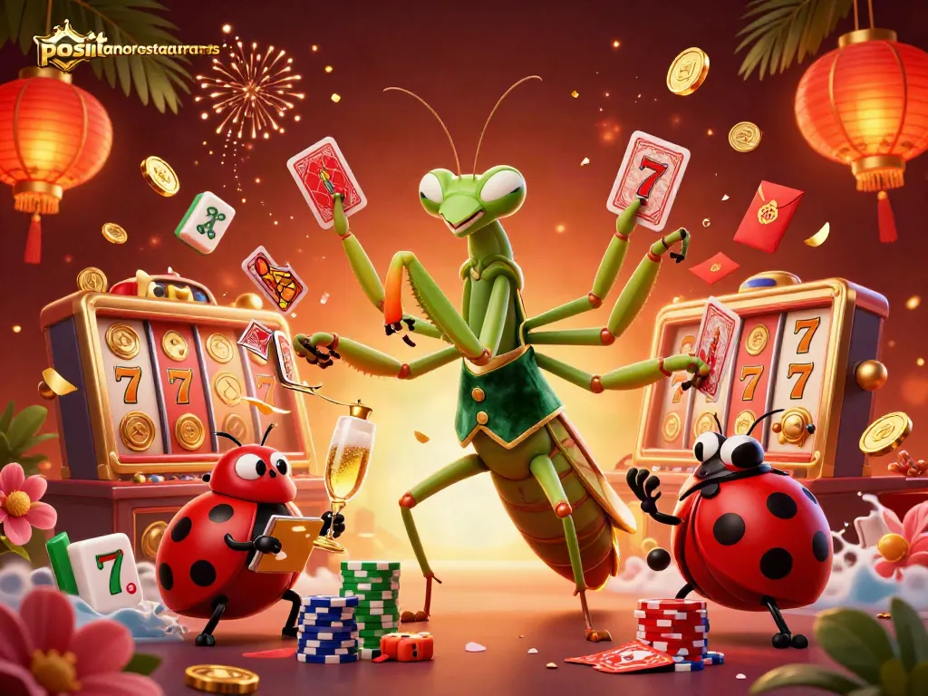 Experience the excitement at positanorestaurants with a dynamic, animated gambling scene featuring vibrant characters.