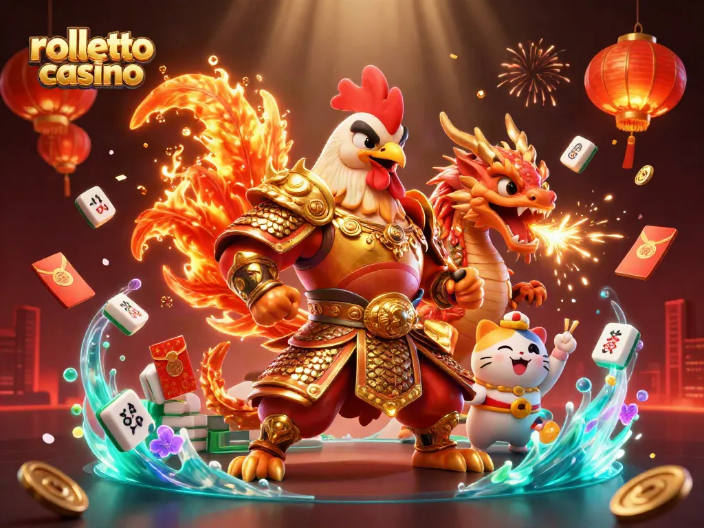 Experience exciting gameplay at rolletto casino with a dynamic scene of heroes and vibrant symbols.