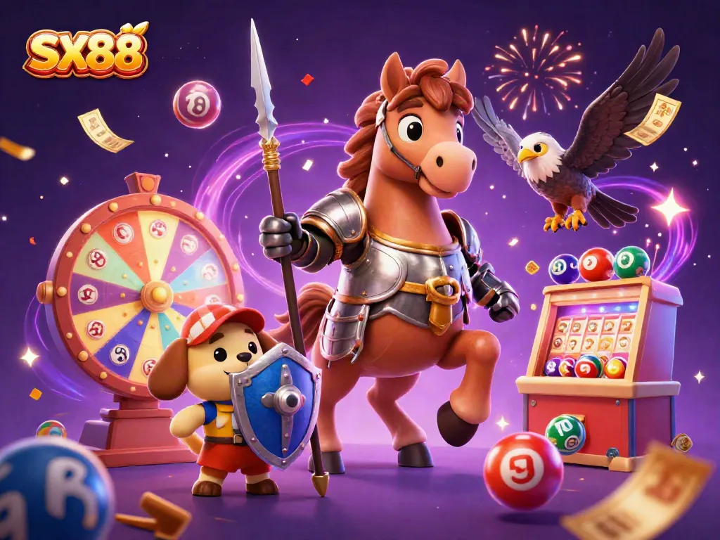 SX88 delivers excitement with medieval knights, lottery elements, and vibrant celebrations.