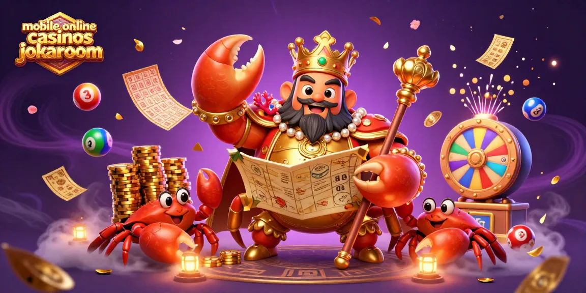 Experience excitement with mobile online casinos jokaroom and vibrant game elements in a captivating scene.
