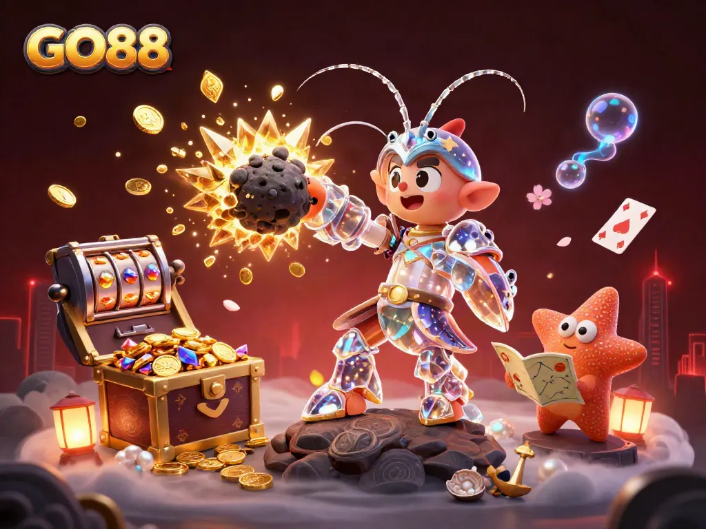 Experience thrilling gameplay with GO88, featuring an epic cosmic battle of luck and fortune.