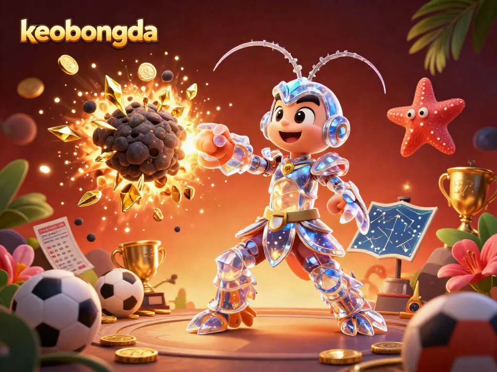 Engage with keobongda sports betting, featuring dynamic characters and exciting elements in a vibrant scene.