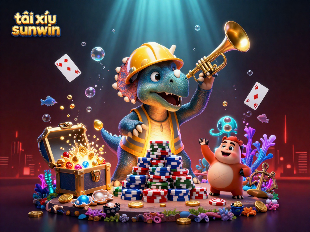 Experience the excitement of tài xỉu sunwin with a vibrant underwater casino scene filled with winning moments.