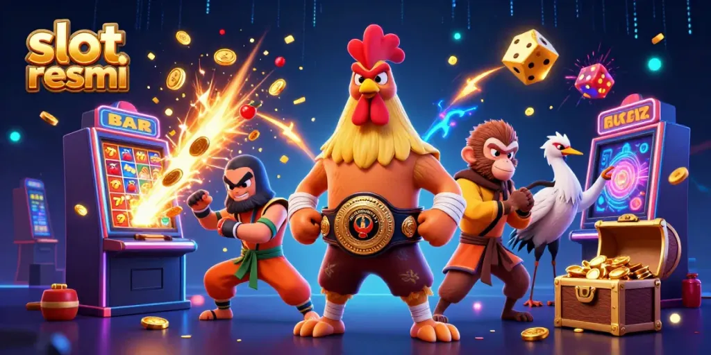 Experience thrilling wins at slot resmi with vibrant characters and dazzling casino elements.