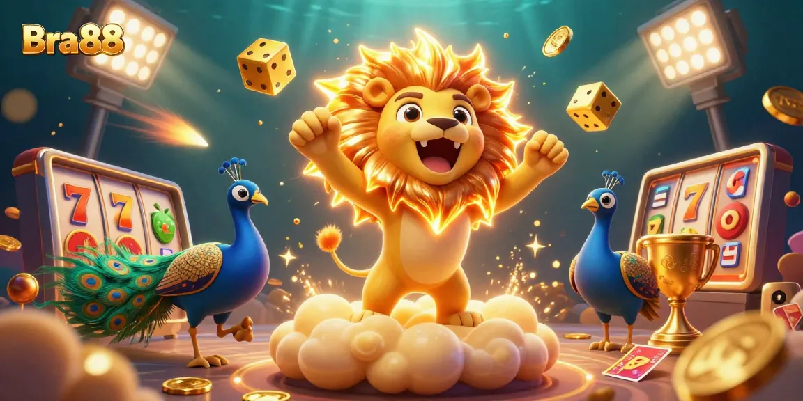 Engage with Bra 88 by captaining thrilling slot reels and golden jackpots amidst an energetic casino scene.