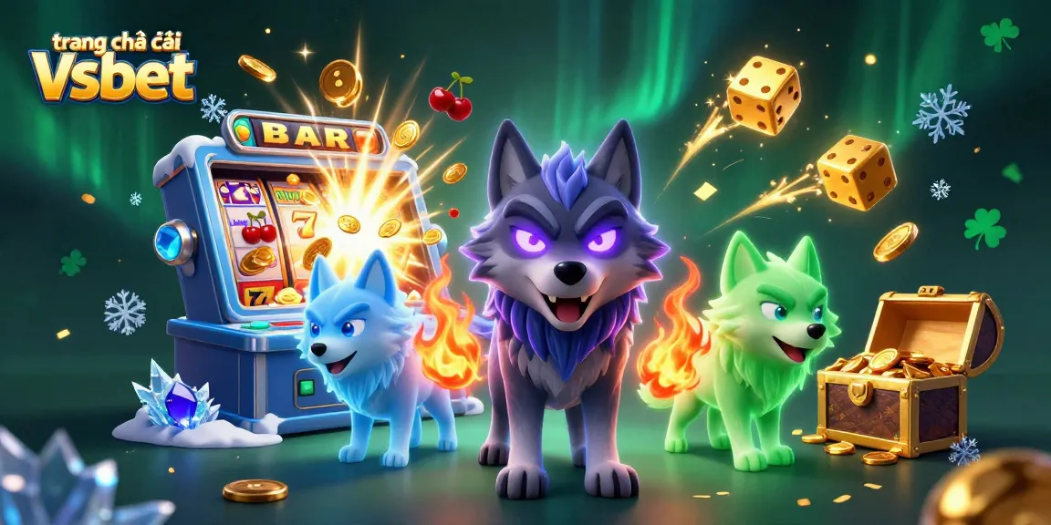 Spin and win at trang nhà cái Vsbet with exciting slot machines and a colorful casino scene.